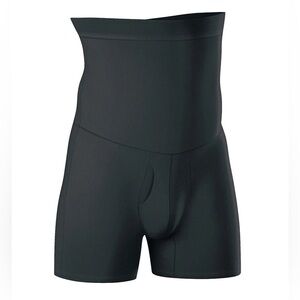 NWOT Leonisa LEO Men's High-Waisted Shaper Boxer Brief in Black Size S